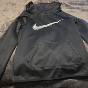 Nike Black Pullover with Metallic Swoosh